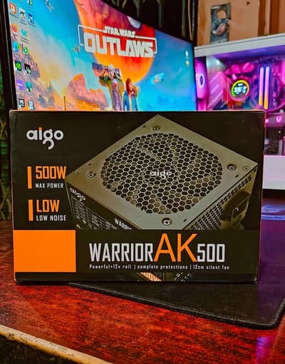 Aigo warrior AK 500 watt power supply with box sealed