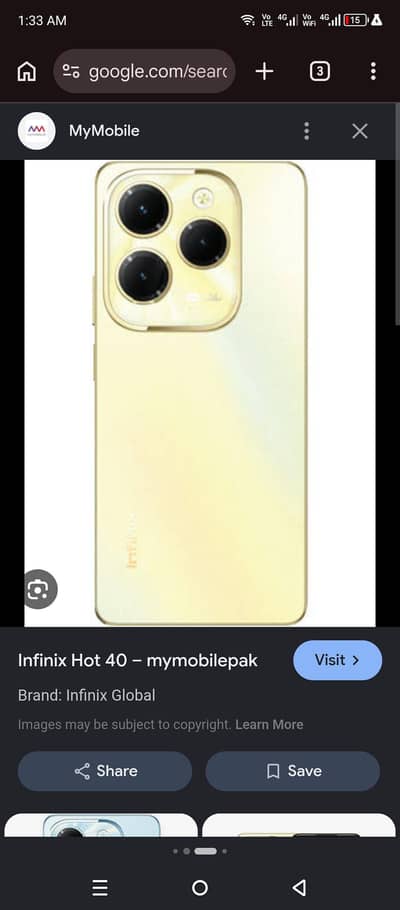 Infinix Hot 40 8gb 256gb 03260616275 exchange posible