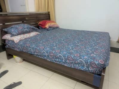 King & Queen bed with mattresses
