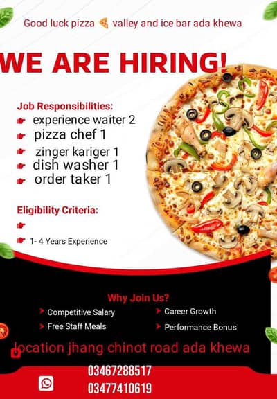 fastfood staff required
