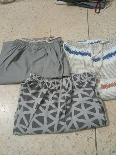 Summer Cotton Trousers for Men Multicolor, Casual Wear Cotton Pajamas,