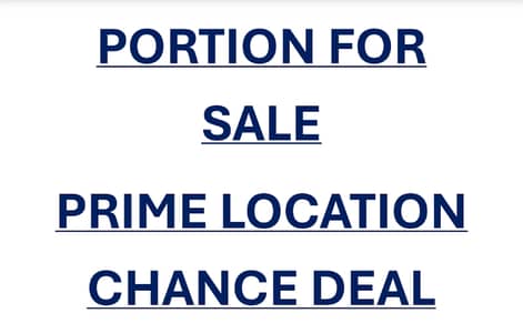 Prime location chance deal portion for sale