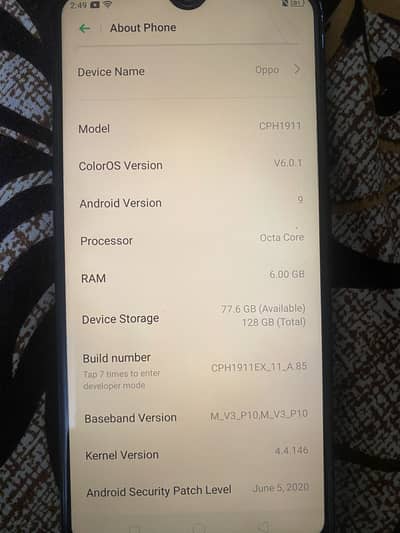 Oppo F11 in mint condition