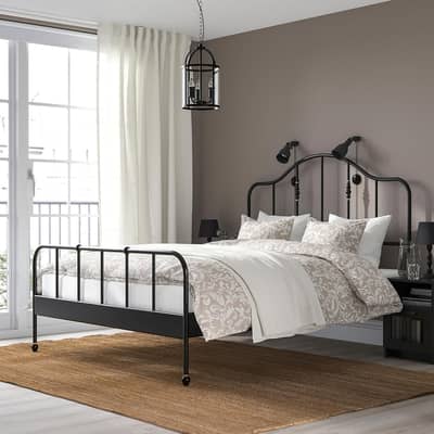 IKEA SAGSTUA Bed Frame, 160x200 cm, Black