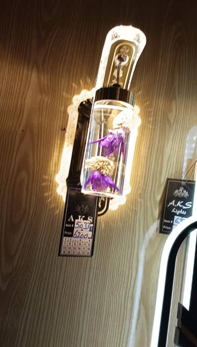 crystal wall light chrome floral