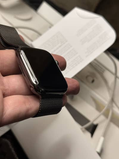 Apple Watch Series 8 Black Stainless Steel 45mm with box