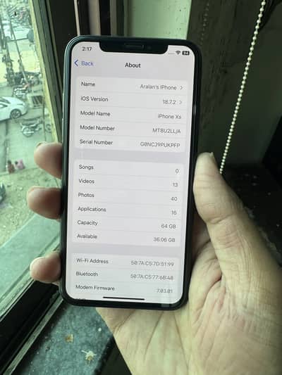 Apple iPhone XS 64GB Excellent Camera, Battery & Display