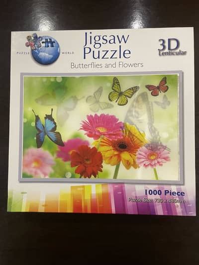  3D Lenticular Butterflies & Flowers Jigsaw Puzzle – 1000 Pieces