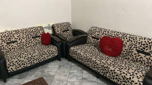 Sofa set & Dining table with 6 chairs same Designe