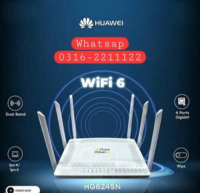 Huawei WIFI 6 GPON MODEM / 6 ANTENNA