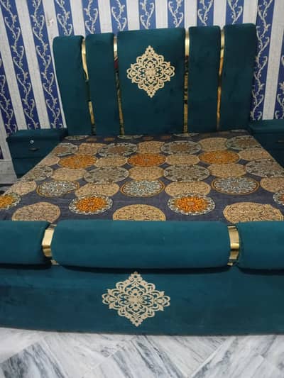 Modern Velvet Bedroom Set (Bed + Benches + Side Tables + Dressing)