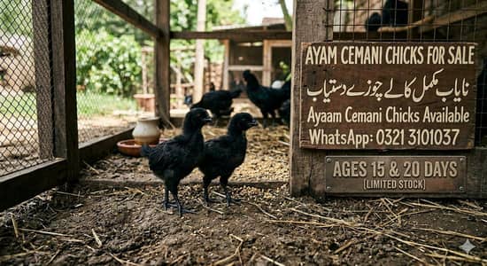 Pure Ayam Cemani chicks available 1 day to 20 days/al Rehman grden ph2