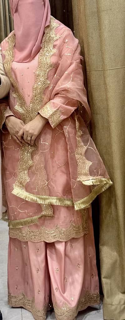 Brand New 3-Piece Party Wear Dress – Baby Pink