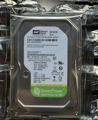 1TB Hard Drive 2 years Warranty