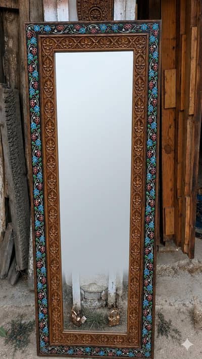 antique mirror frame hand carving and hand painting