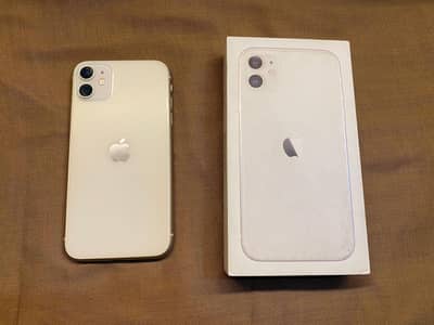 iphone 11 jv white color condition 10/10 with box