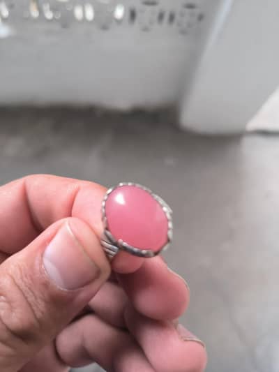 2 adad aqeeq rings pink or green colours may.