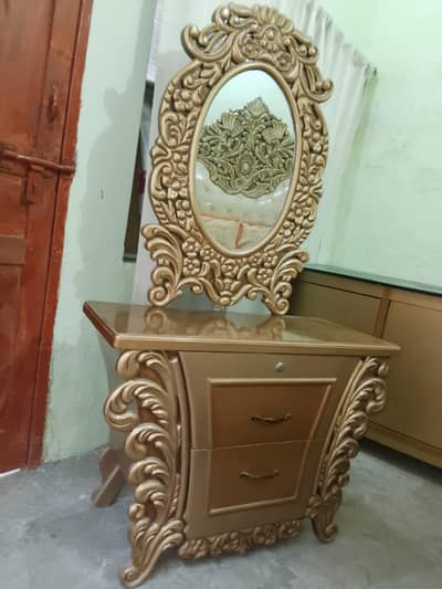 Bed, Side Table, Dressing Table & Iron Table