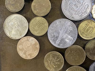 Old Foreign Coin Collection Hong Kong, Macau, UAE, India (100+ Coins)