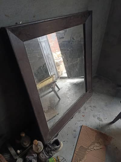 wooden Mirror 4x4 feet size hai
