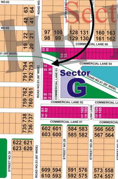 Corner+80ft wide Road 4Marla Commercial plot for Sale Sector G investor Rate