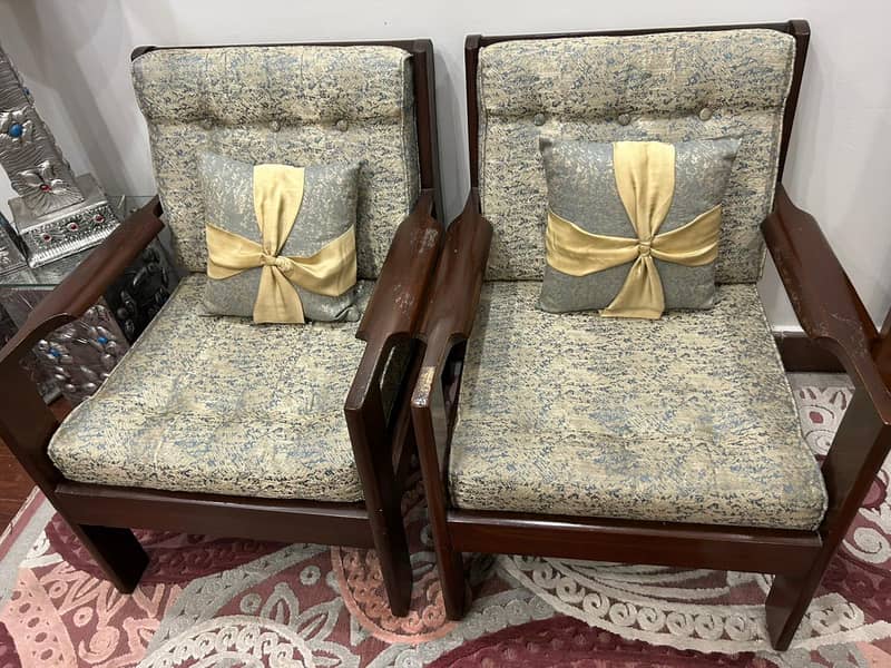 5 Seater Solid Wood Sofa 1