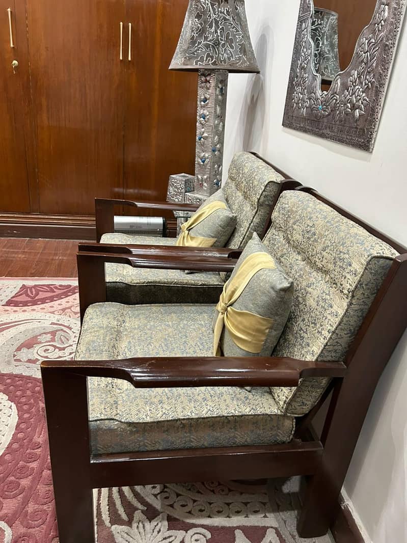 5 Seater Solid Wood Sofa 3
