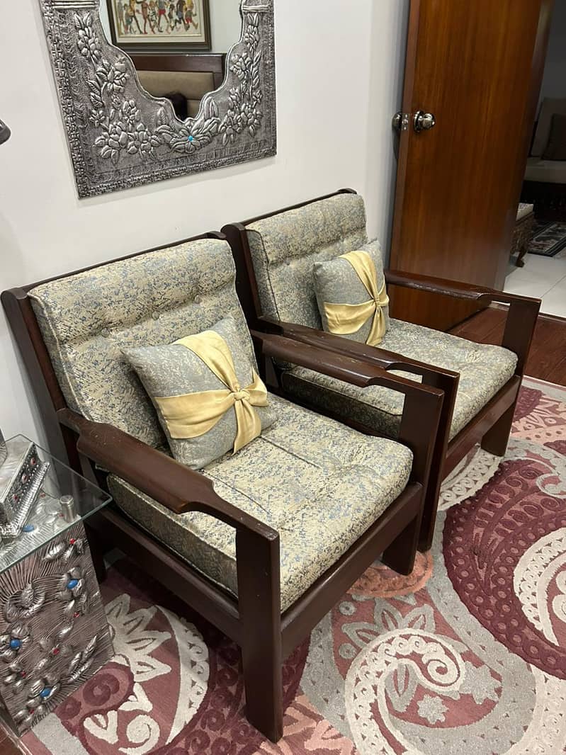 5 Seater Solid Wood Sofa 4
