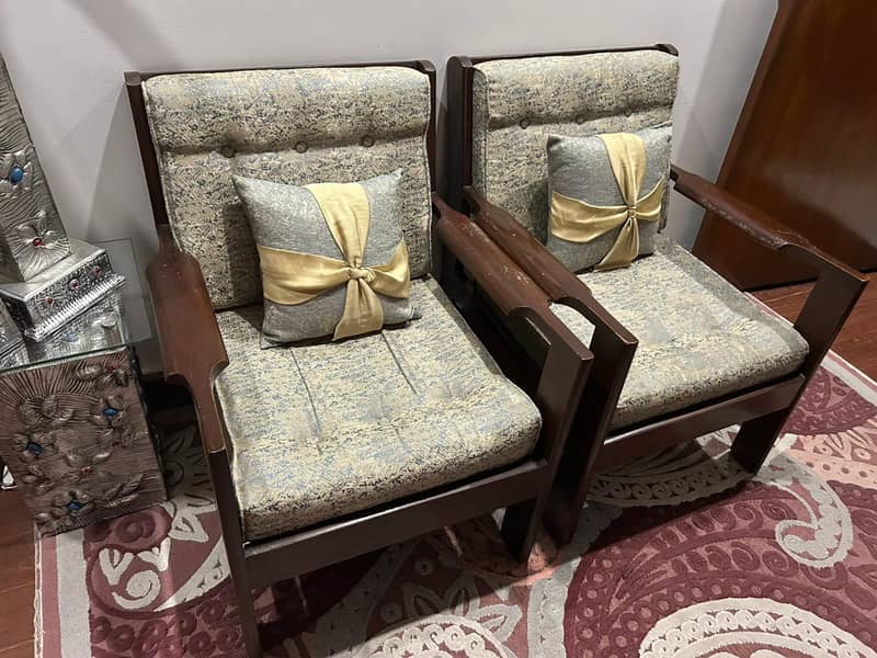 5 Seater Solid Wood Sofa 5