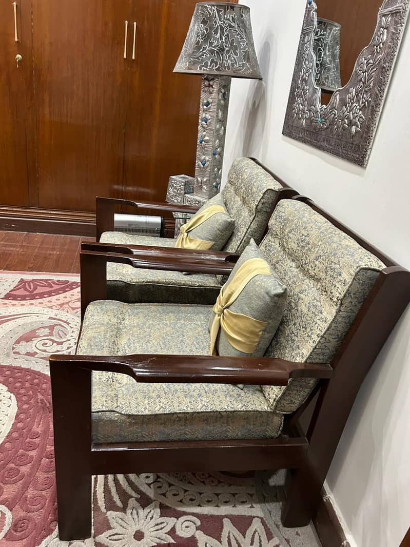 5 Seater Solid Wood Sofa 6