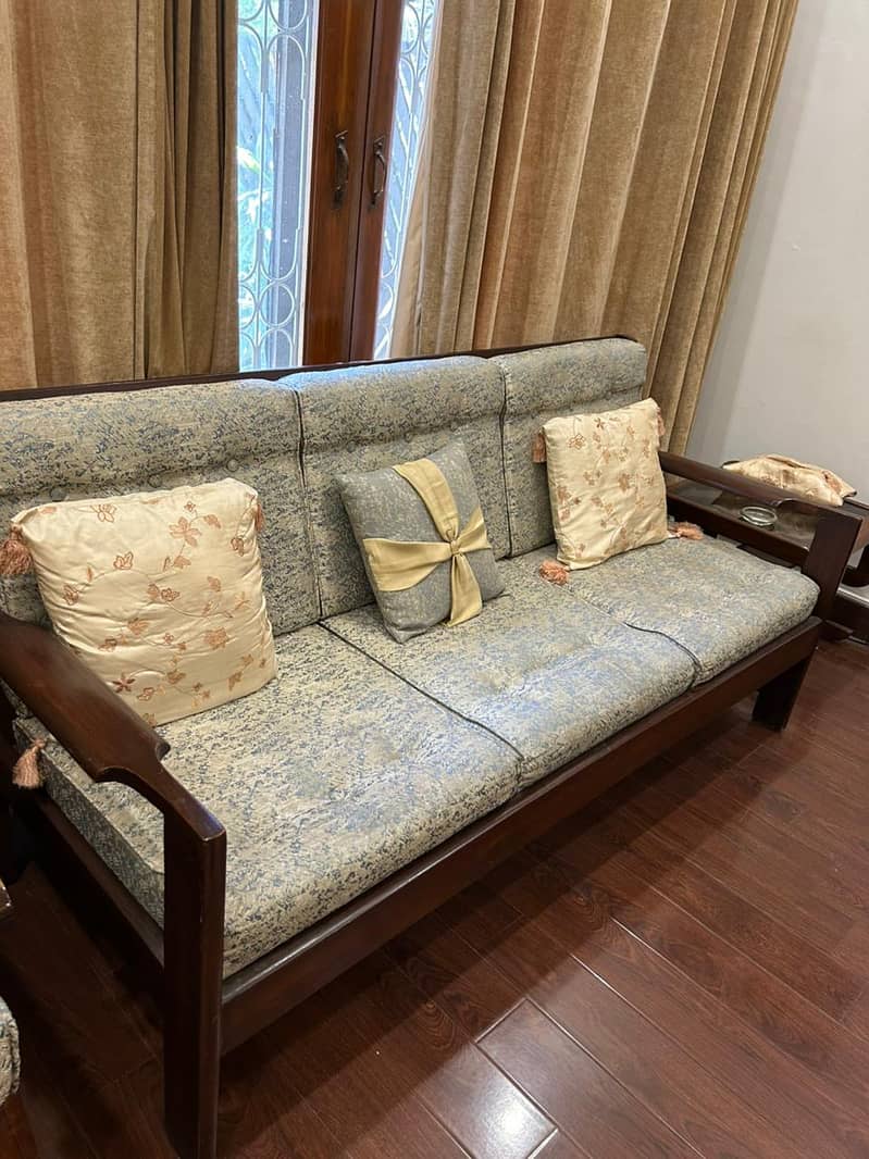5 Seater Solid Wood Sofa 8