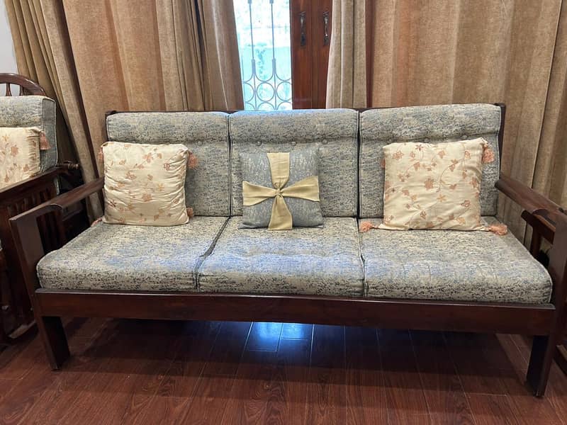 5 Seater Solid Wood Sofa 11