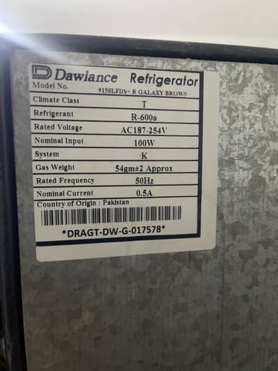 Dawlance refrigerator