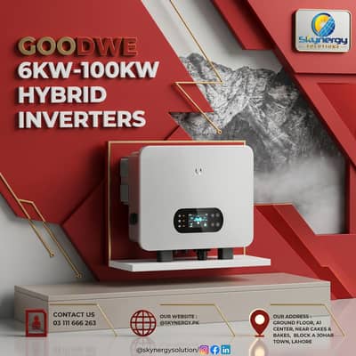 GoodWe Hybrid | 6kw,8,10,12,15,20,30,50,100KW Solar Inverter ,Skynergy