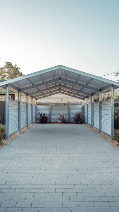 Fiber Glass Shade - Folding Canopy - Parking Tensile Shade - Car Shade