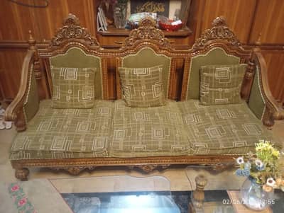 sofa set wooden chinioti with tables