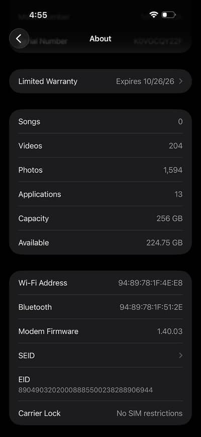 iphone 17 pro max 256 gb factory lla esim rate fix