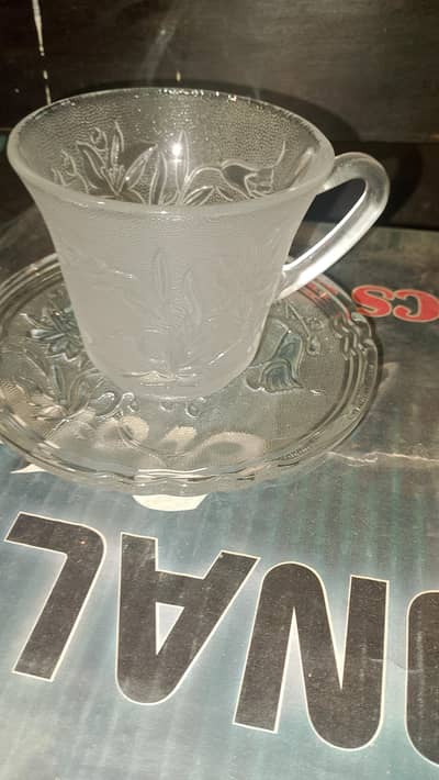 glass tea set 6 pirch 6 cups