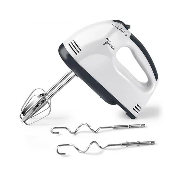 7-Speed Electric Hand Mixer with Dough Hooks and Whisk Attachments for Baking and Cooking