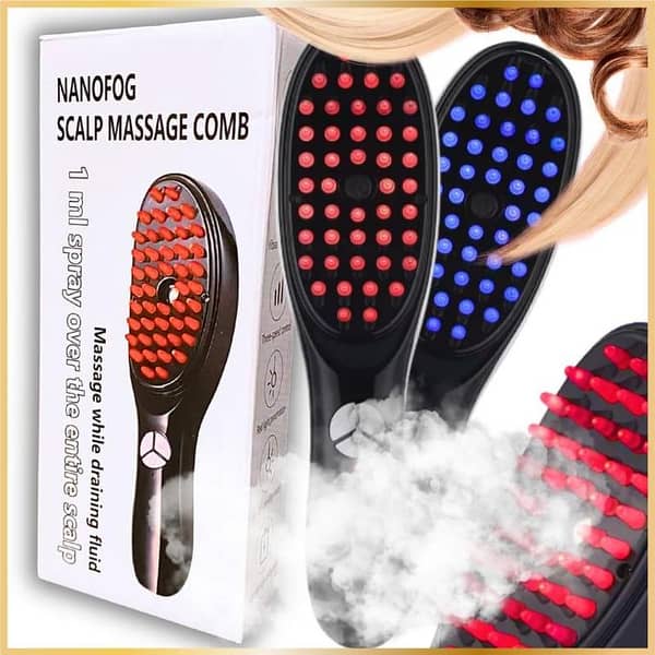 Nano Mist Scalp Massage Comb – Electric Hair Growth Brush with Spray Function
