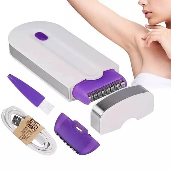 Rechargeable Electric Lady Shaver for Women – Painless Hair Removal Trimmer for Face, Underarms & Body