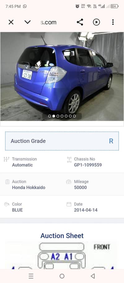Honda Fit 2015 hybrid btb genuine