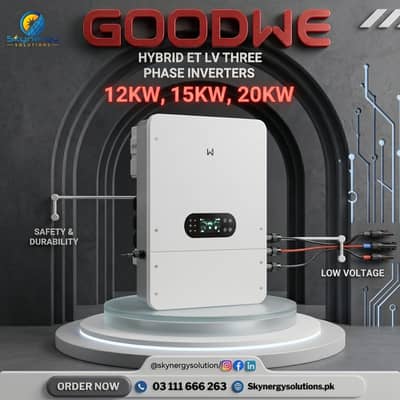 GoodWe Hybrid ET LV Three Phase Inverters Low Voltage  12Kw,15,20kw