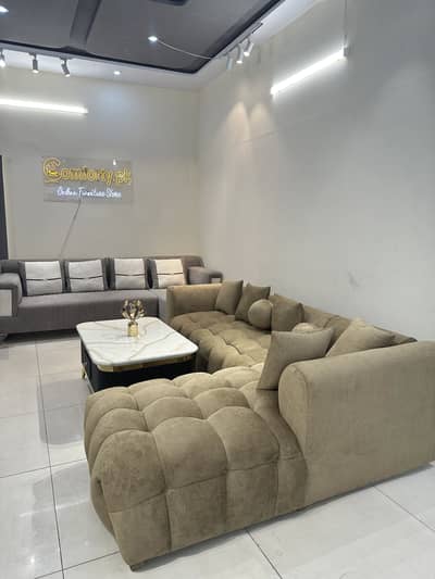 Bubble Sofa Set , 6 Seater Corner , Luxury Sofa Set