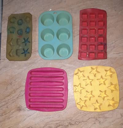 Resin Art silicon molds . Diy Soap making molds  in good condations