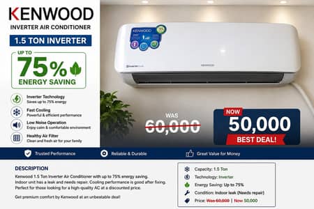 Kenwood 1.5 Ton Inverter  AC for Sale