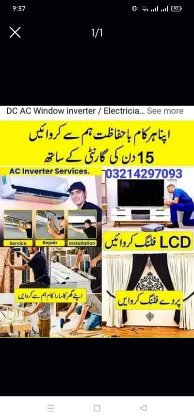 electrician ac service fitting and solar installer mantinance