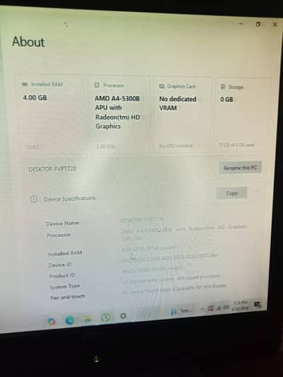 Hp a4 PC AMD