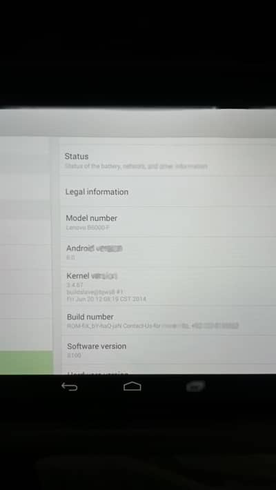 model Lenovo B6000=F