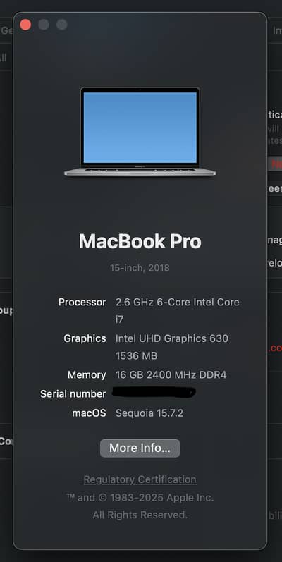 MacBook Pro 2018 (15-inch) – Core i7 | 16GB RAM | 512GB SSD